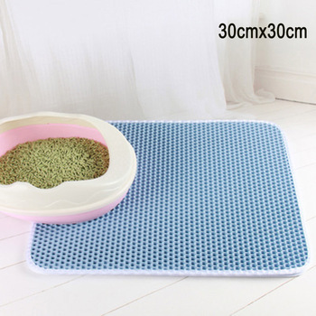 Pet Cats Waterproof Double-Layer Cats Litter Mat Trapper Foldable Pads Rug Multifunctional GQ999